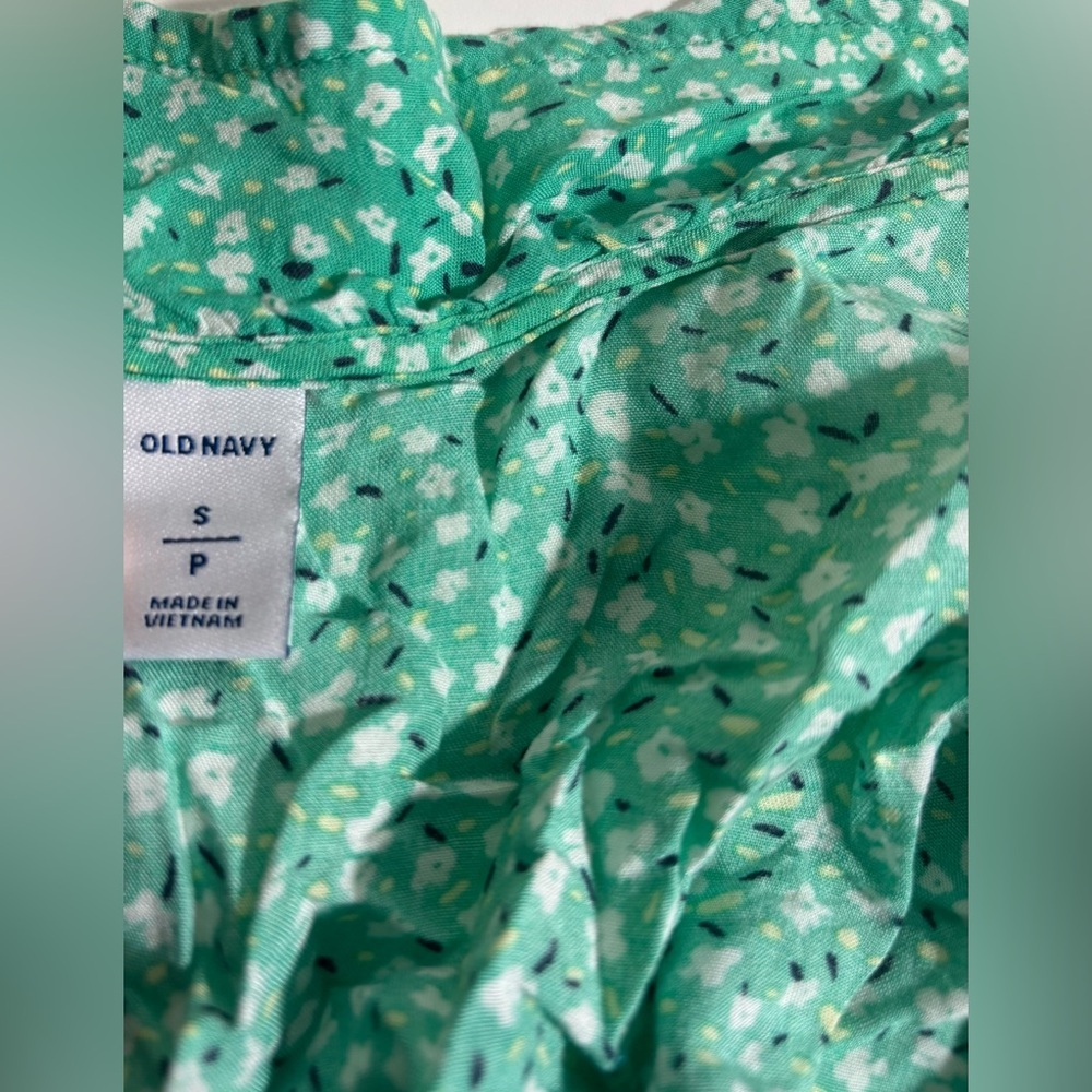 Old Navy Cotton light Green Wrap Summer Dress size Small - Picture 3 of 3